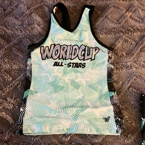 World Cup practice wear tank and shorts youth large sports bra is adult xs - Picture 11 of 14